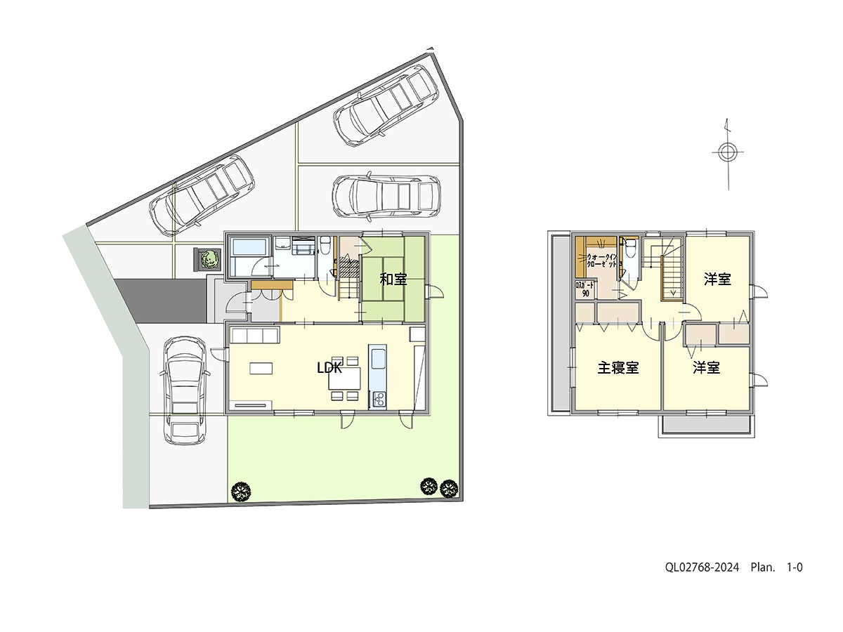 イイコトテラス喜久田未来 土地 区画番号No.C-48 「家族の成長に合わせて変化する子育てにもおすすめのプラン」 <br>建物タイプ:ｉ－ｓｍｉｌｅⅡ/延床面積:112.54㎡(34.03坪) <br>建物本体価格(参考):2,360万円(税込み)<br>