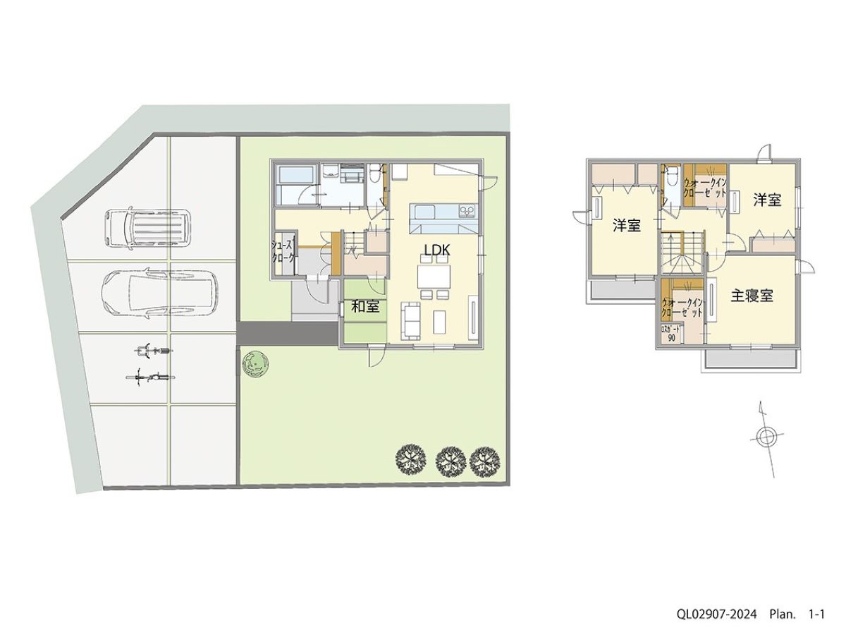 イイコトテラス宇都宮清原中央 土地 区画番号No.30 「片付けが上手になるコツは間取りにあり！」 <br>建物タイプ:ｉ－ｓｍｉｌｅⅡ/延床面積:105.92㎡(32.04坪) <br>建物本体価格(参考):2,169万円(税込み)<br>