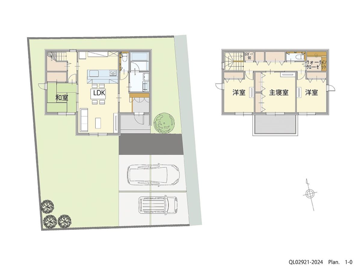 イイコトテラス宇都宮清原中央 土地 区画番号No.56 「全居室収納＋α！４LDKでいつもスッキリ片付く住まい。」 <br>建物タイプ:ｉ－ｓｍｉｌｅⅡ/延床面積:107.57㎡(32.53坪) <br>建物本体価格(参考):2,206万円(税込み)<br>