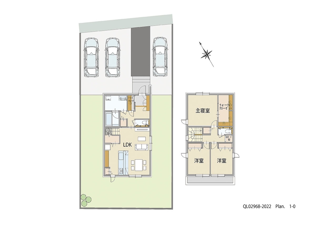 イイコトテラス小山市中久喜 土地 区画番号No.34 「ご家族の顔を合わせられるリビング階段プラン」 <br>建物タイプ:ｉ－ｓｍｉｌｅⅡ+/延床面積:100.86㎡(30.5坪) <br>建物本体価格(参考):2,202万円(税込み)<br>