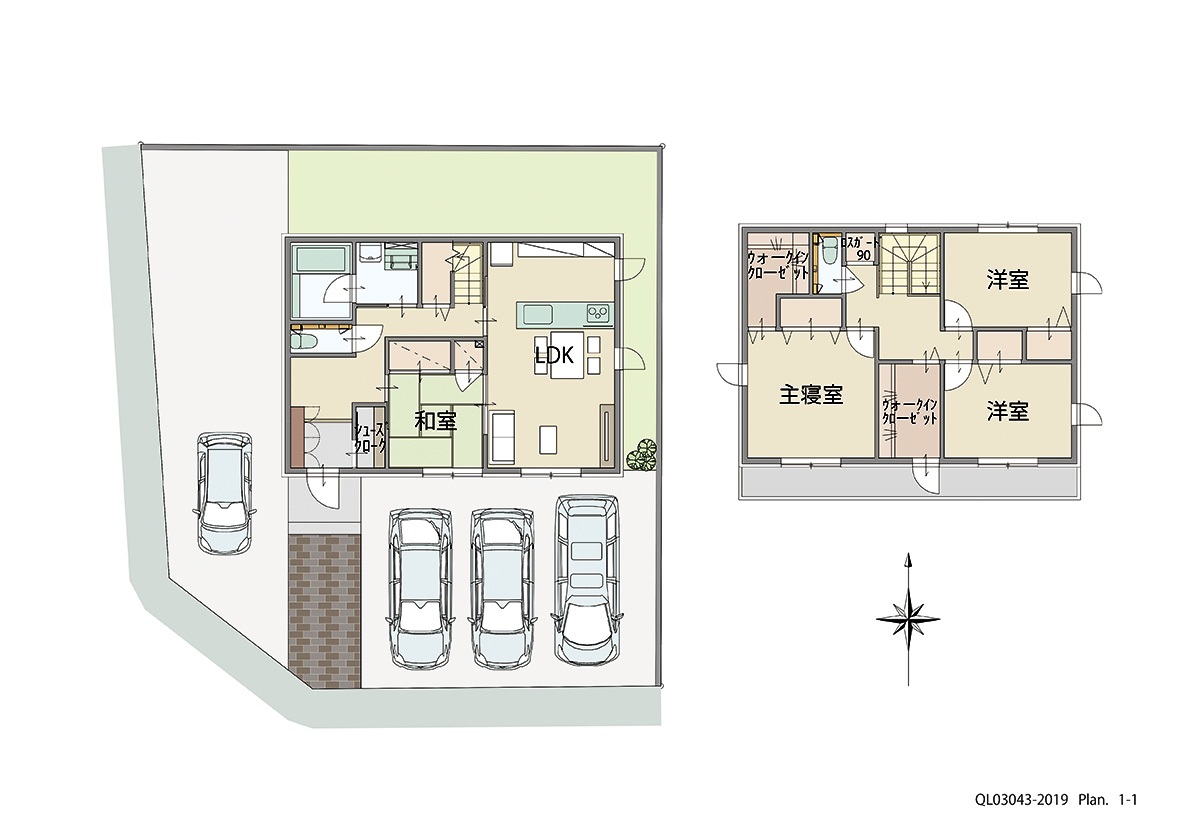 いわき市平幕ノ内　２期 土地 区画番号No.２街区５ 「畳コーナーは使い方いろいろ」 <br>建物タイプ:ｉ－ｓｍｉｌｅⅡ/延床面積:117.5㎡(35.54坪) <br>建物本体価格(参考):2,393万円(税込み)<br>