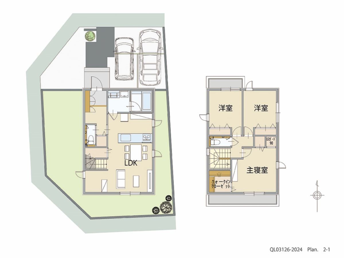 「LDKが生活の中心に！家族が集まる広々LDKプラン」 <br>建物タイプ:ｉ－ｓｍａｒｔⅡ/延床面積:90.82㎡(27.46坪) <br>建物本体価格(参考):2,352万円(税込み)<br>