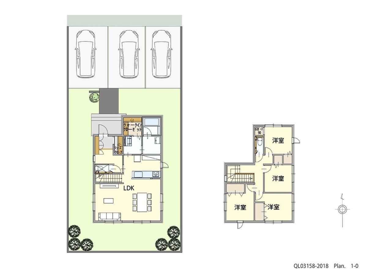 一条リンクスヴィラ西郷  土地 区画番号No.A-7 「20帖超の満足LDKプラン」 <br>建物タイプ:i-smileⅡ+/延床面積:108.45㎡(32.79坪) <br>建物本体価格(参考):2,407万円(税込み)<br>