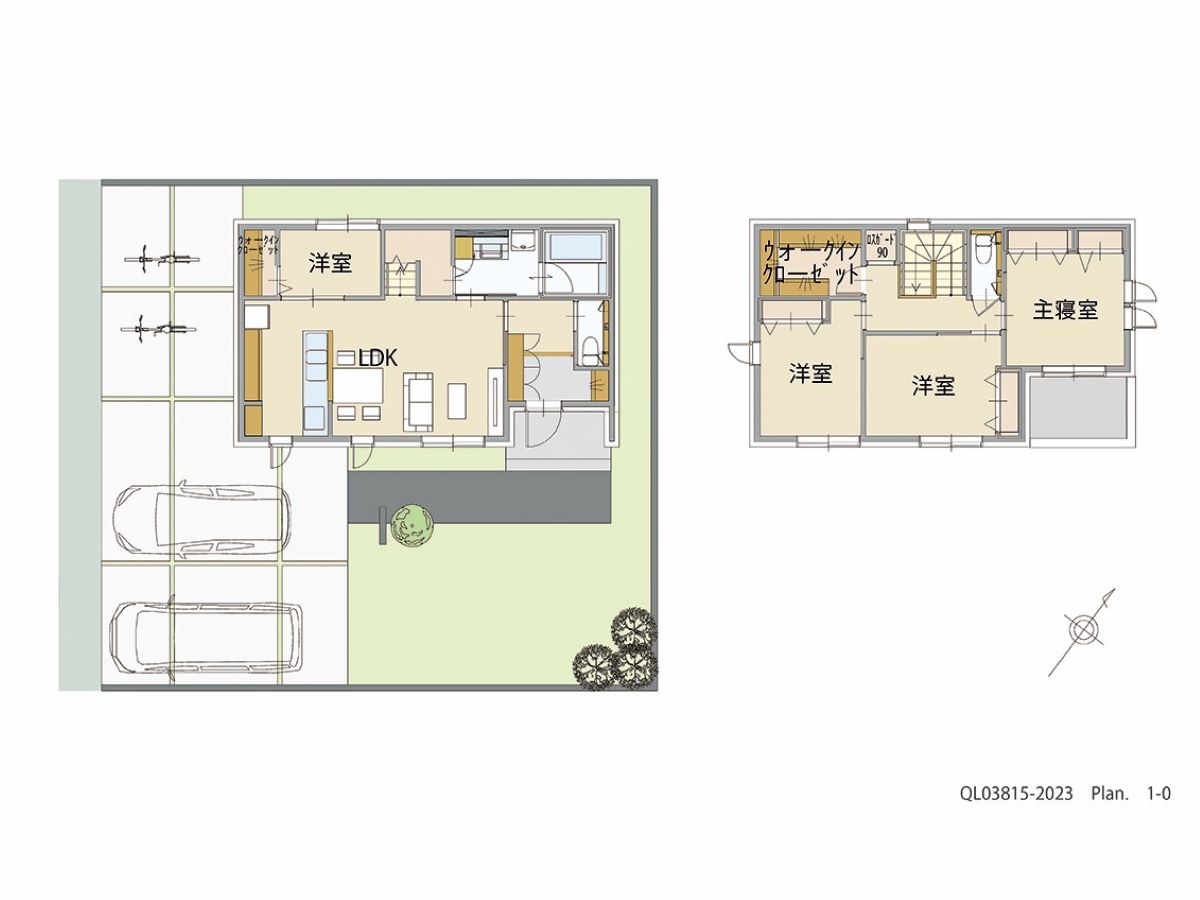 「LDKを中心に家族が集まる家」 <br>建物タイプ:グラン・スマート/延床面積:98.42㎡(29.77坪) <br>建物本体価格(参考):2,547万円(税込み)<br>