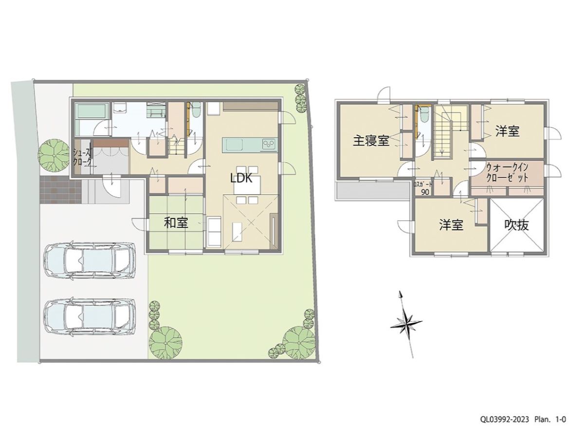 イイコトテラス鈴鹿市北玉垣町 土地 区画番号No.17 「日差したっぷりLDKで家族の笑顔もあふれるぽかぽかプラン」 <br>建物タイプ:グラン・スマート/延床面積:113.41㎡(34.3坪) <br>建物本体価格(参考):2,902万円(税込み)<br>