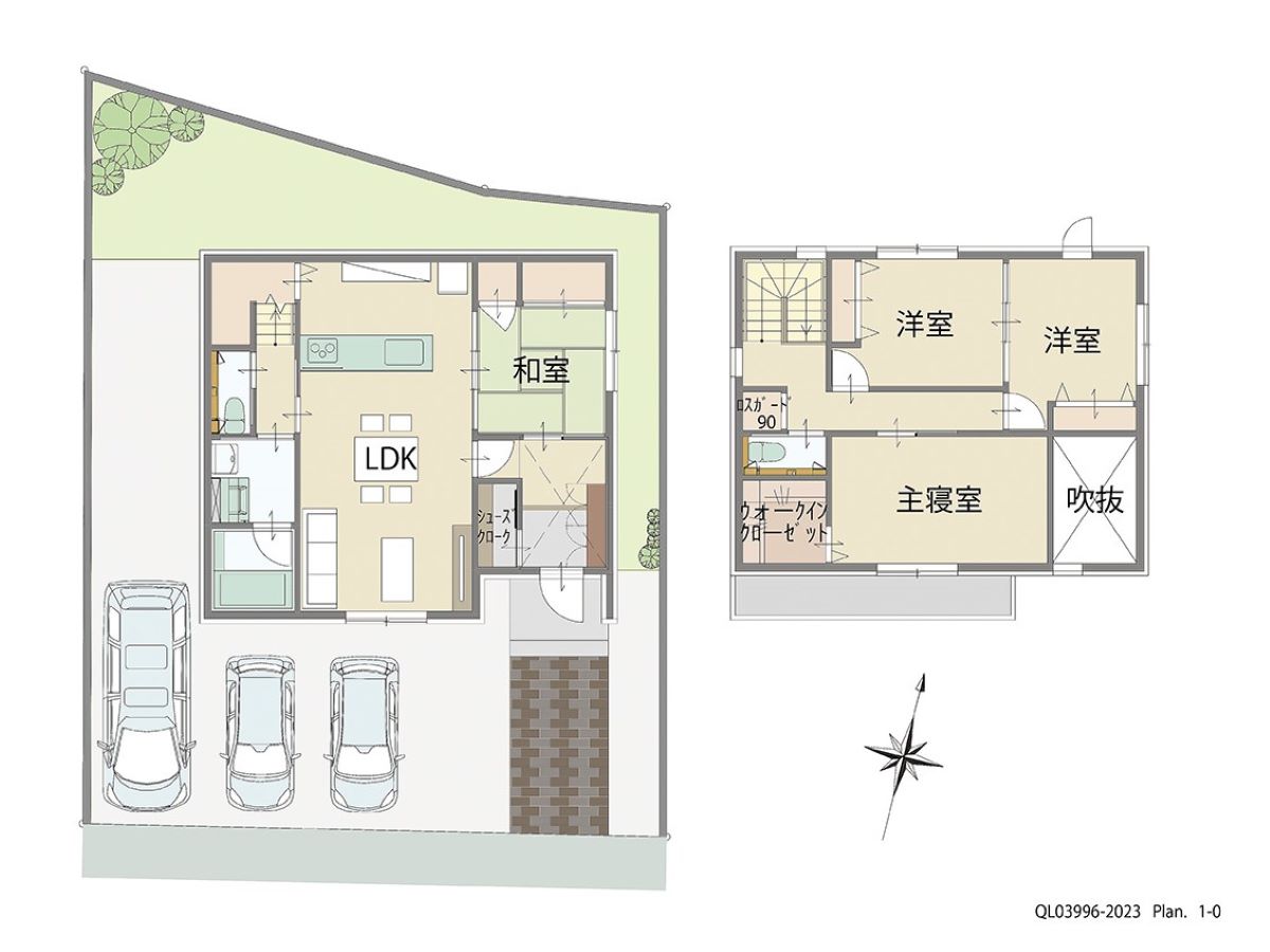 イイコトテラス鈴鹿市北玉垣町 土地 区画番号No.21 「ゆとりのプラスワン。畳のある暮らし」 <br>建物タイプ:ｉ－ｓｍｉｌｅⅡ/延床面積:105.76㎡(31.98坪) <br>建物本体価格(参考):2,205万円(税込み)<br>