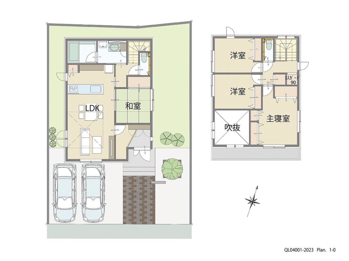 イイコトテラス鈴鹿市北玉垣町 土地 区画番号No.26 「家族の気配を感じるおうち！仲良しファミリープラン」 <br>建物タイプ:ｉ－ｓｍａｒｔⅡ/延床面積:102.42㎡(30.97坪) <br>建物本体価格(参考):2,607万円(税込み)<br>