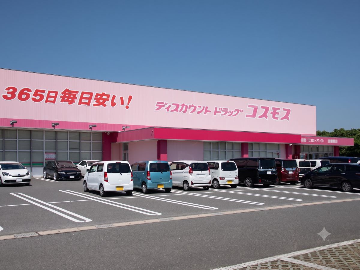 ドラッグストアコスモス 唐津鏡店まで約1.9km（徒歩24分）　ドラッグストアが近くにあるのは便利ですよね。オムツや日用品、冷凍食品などなんでもそろいます。
