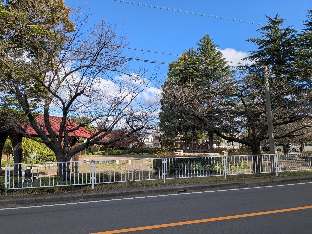 梓川カルチャーパークまで約1km（徒歩13分）　敷地内周辺の公園です。商業施設が道路をはさんで反対側にあります。