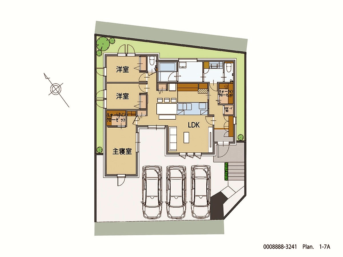イイコトテラス舞々木町 モデルハウス 区画番号No.3 間取り図