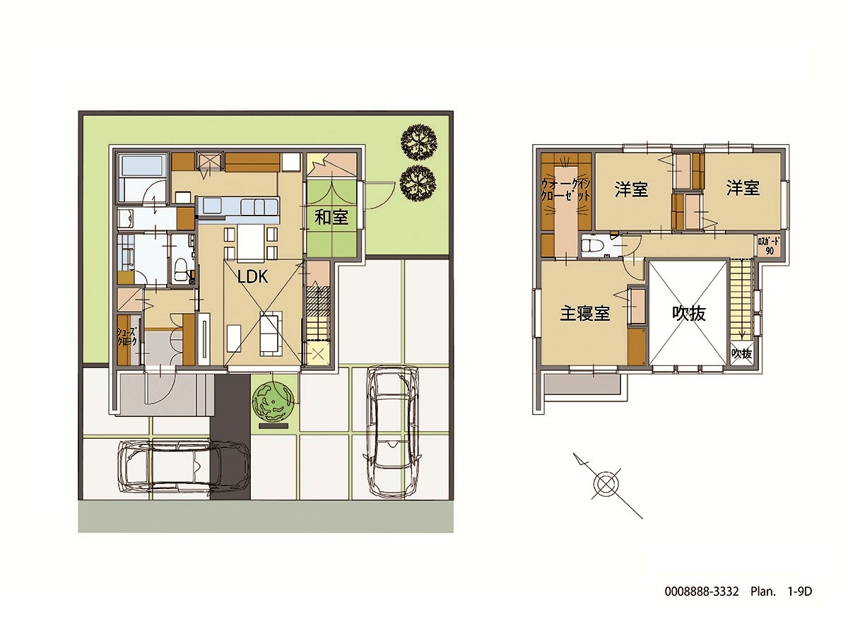 今治市河南町 モデルハウス 区画番号No.8号地 間取り図