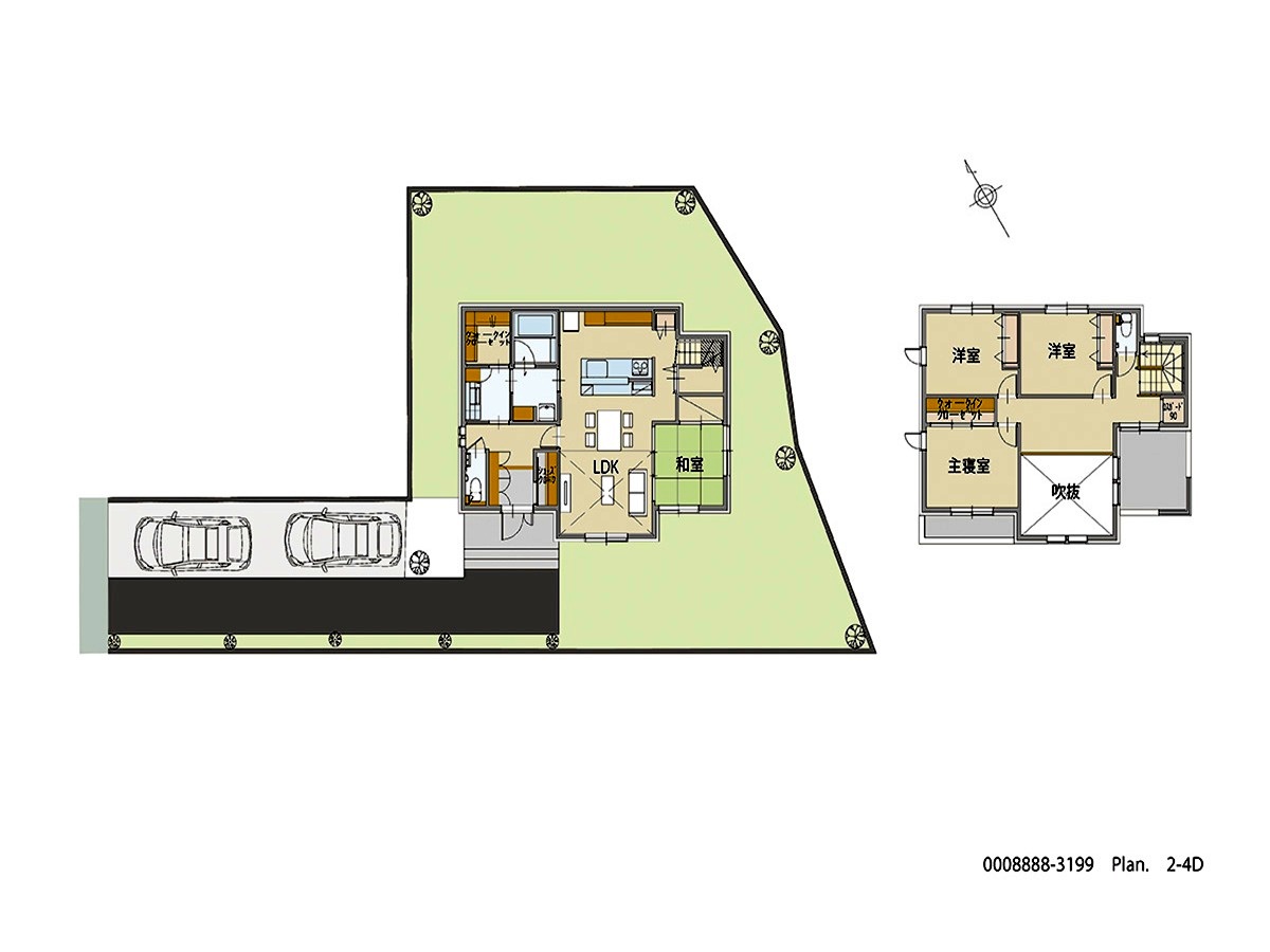 ゆめみヶ丘岸和田　３期 モデルハウス 区画番号No.184 間取り図