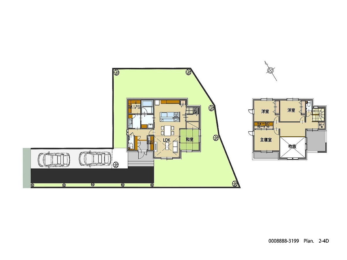 ゆめみヶ丘岸和田　３期 モデルハウス 区画番号No.184 間取り図