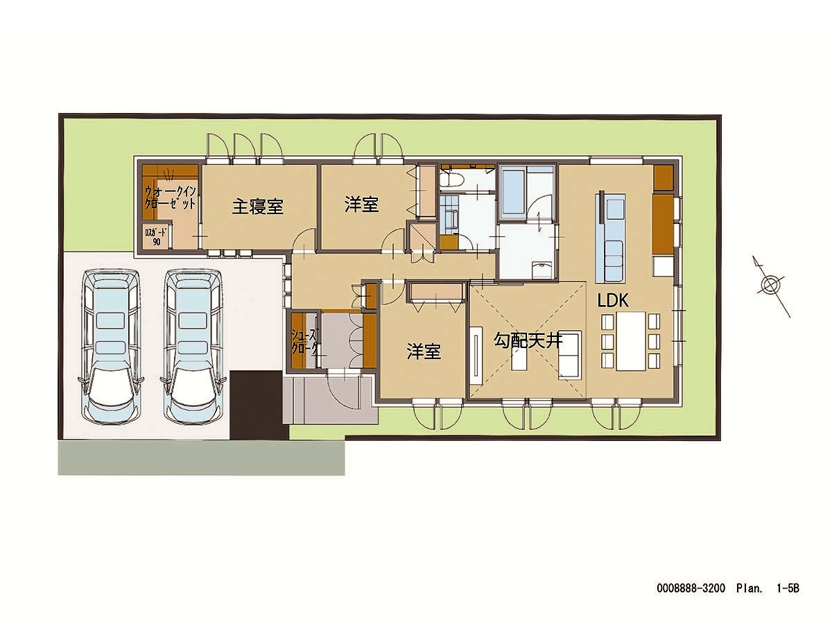 ゆめみヶ丘岸和田　３期 モデルハウス 区画番号No.185 間取り図