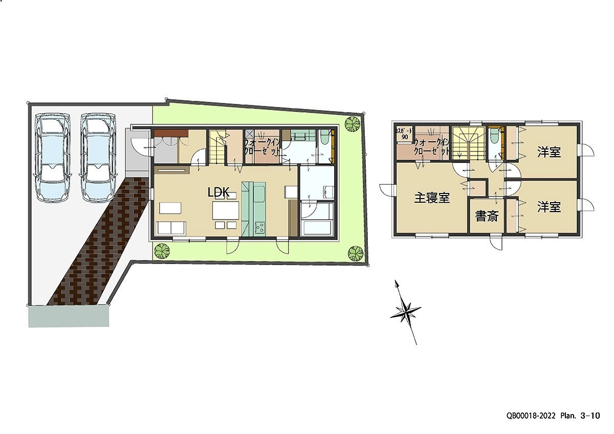 安佐北区可部３丁目 戸建 区画番号No.2 間取り図