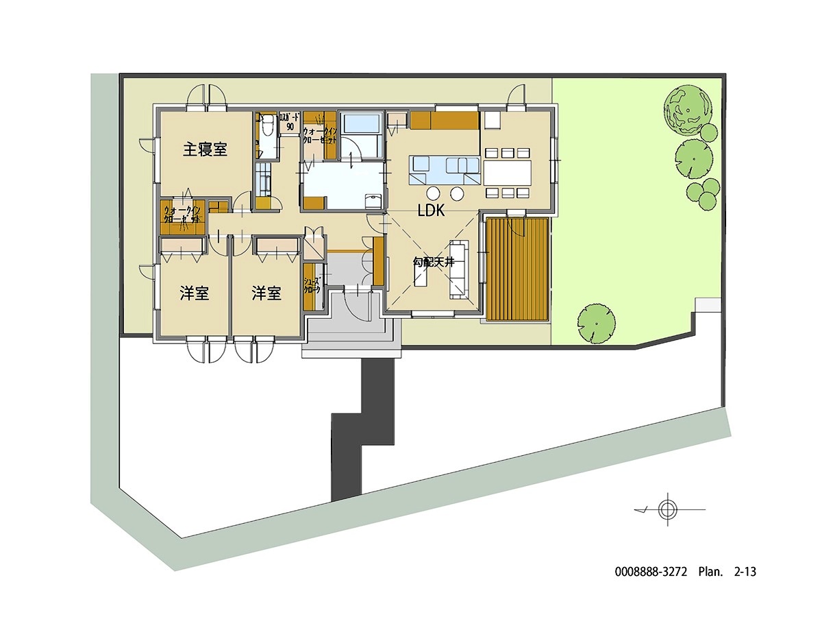 神栖市深芝南分譲住宅 モデルハウス 区画番号No.1 間取り図