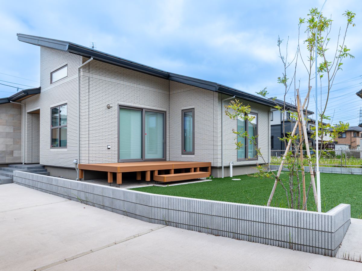 神栖市深芝南分譲住宅 モデルハウス 区画番号No.1 お庭もあるので、夏にBBQやお家プールもできそうですね！