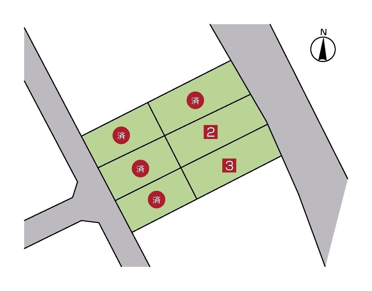 綺麗な長方形の分譲地です！　