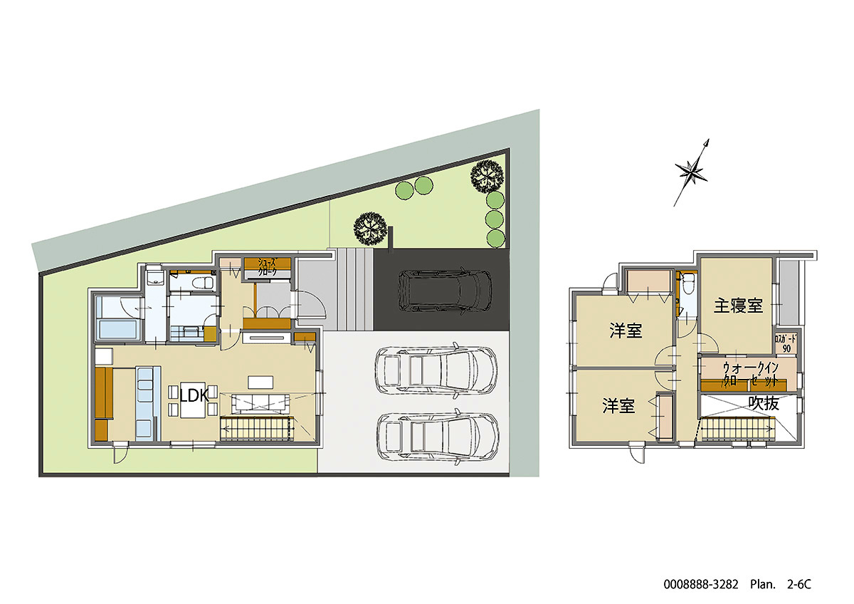 新潟市東区江南３丁目１－２ モデルハウス 区画番号No.1 間取り図