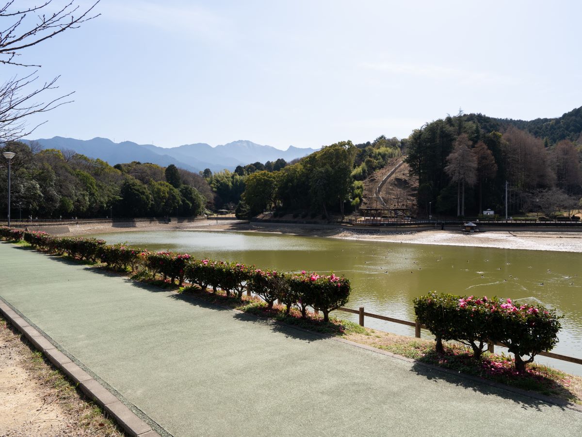 滝の宮公園まで約1.5km（徒歩19分）　幅広い年齢のお子さんが楽しめる遊具が揃っています。春になるとお花見を楽しむことができます。