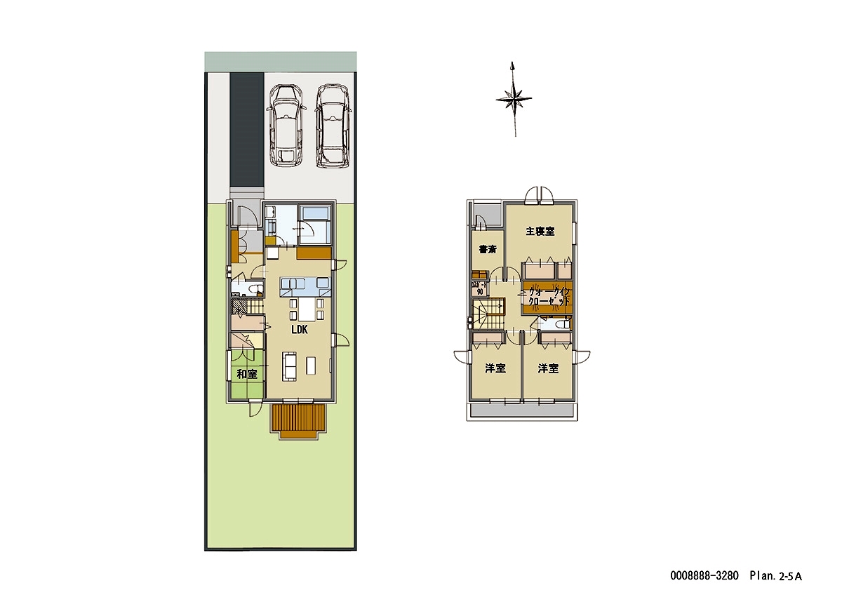 イイコトテラス　岐阜市上土居 モデルハウス 区画番号No.F 間取り図