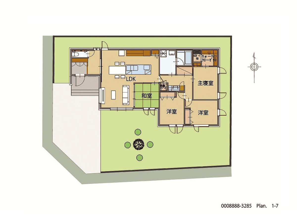 ラポールタウン名寄 モデルハウス 区画番号No.16 間取り図