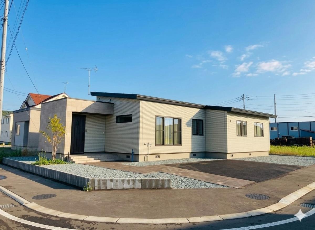 ラポールタウン名寄 モデルハウス 区画番号No.16 現地外観写真です。