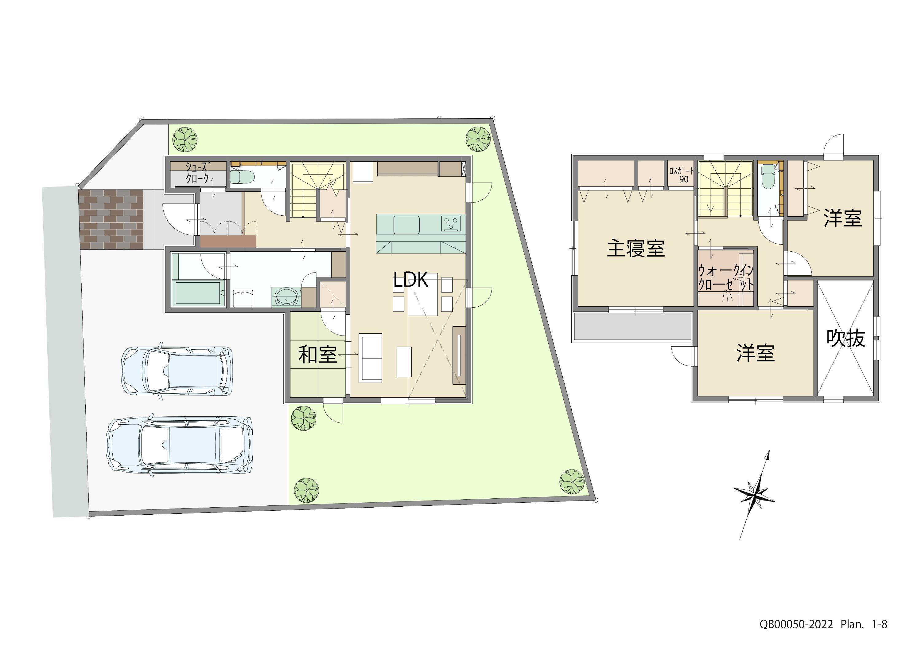 総社市中原 戸建 区画番号No.６ 間取り図