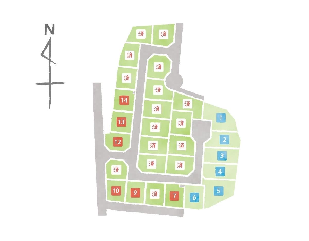 全区画59坪以上！ご希望に合わせて平屋のプランもご検討可能です。　