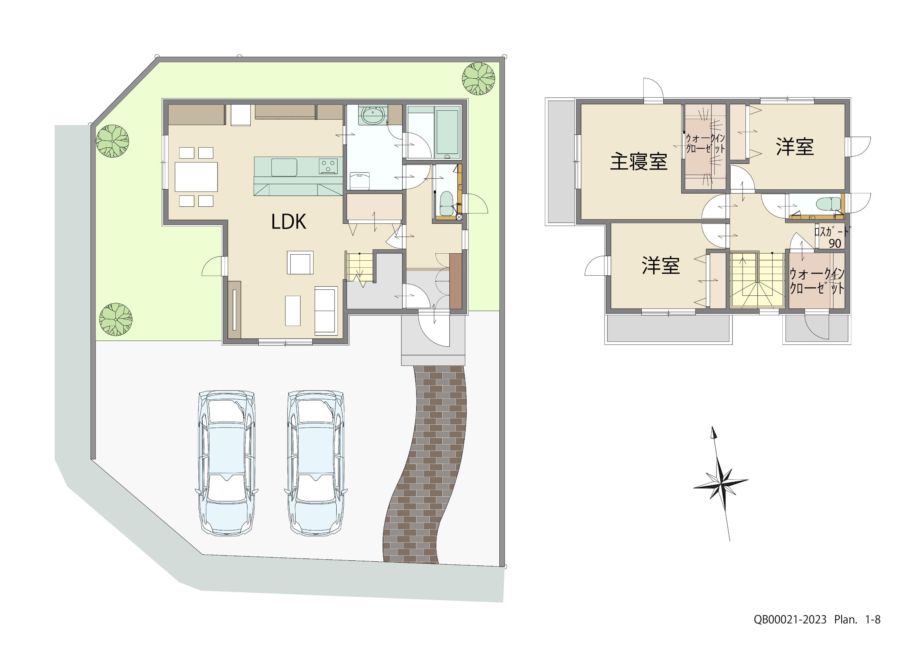 津山市上河原 戸建 区画番号No.１ 間取り図