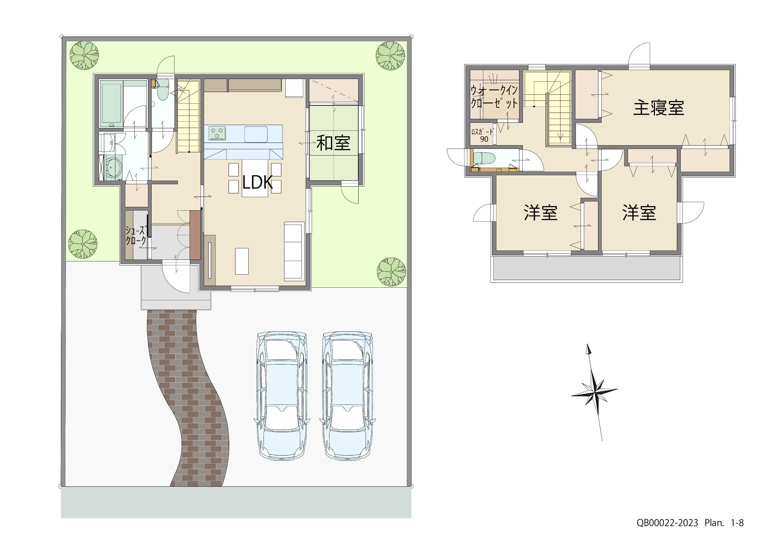 津山市上河原 戸建 区画番号No.２ 間取り図