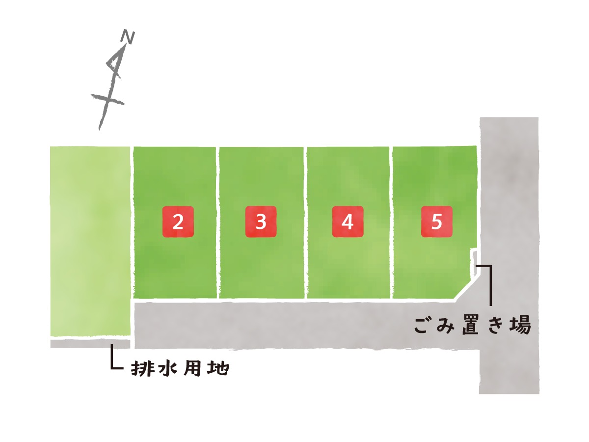 新しいコミュニティの輪が広がり、ご近所同士の心地よい関係が自然と育まれる街並みです。　