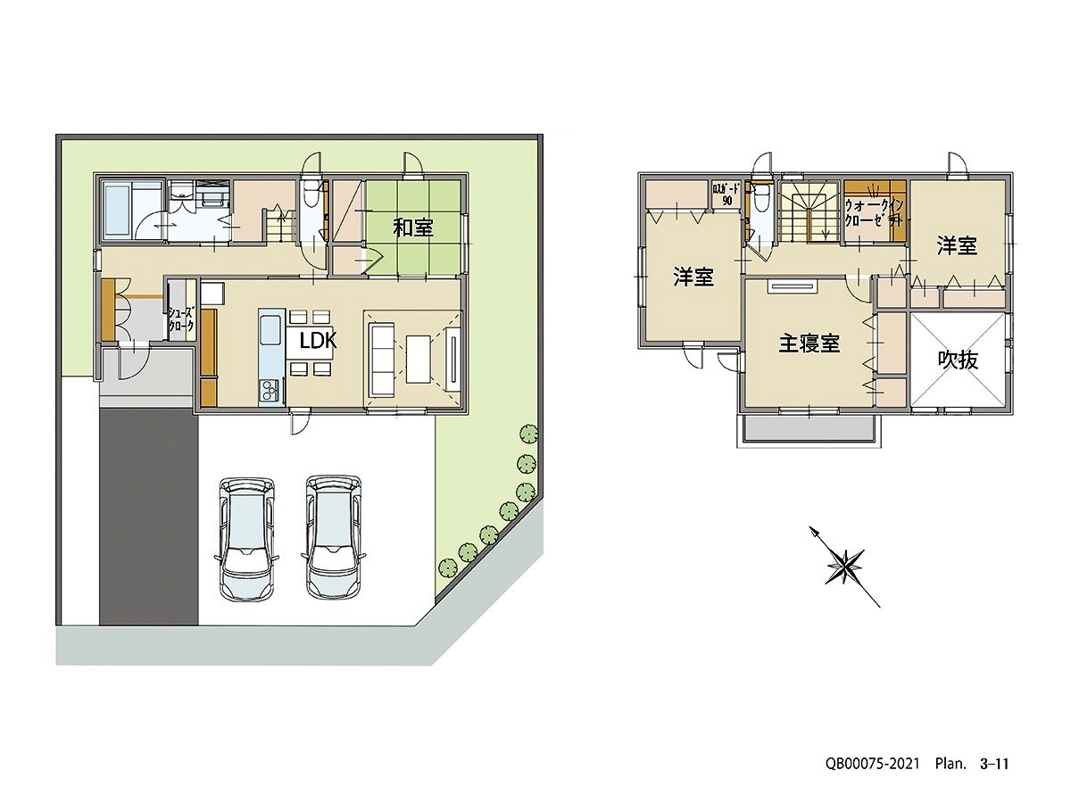 福山市山手町Ⅲ期 戸建 区画番号No.14 間取り図