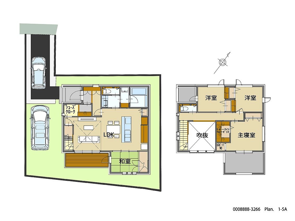 イイコトテラス成田並木 モデルハウス 区画番号No.10 間取り図