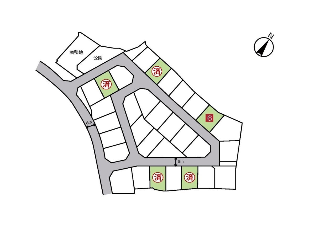 掛川市仁藤分譲地 土地 区画図