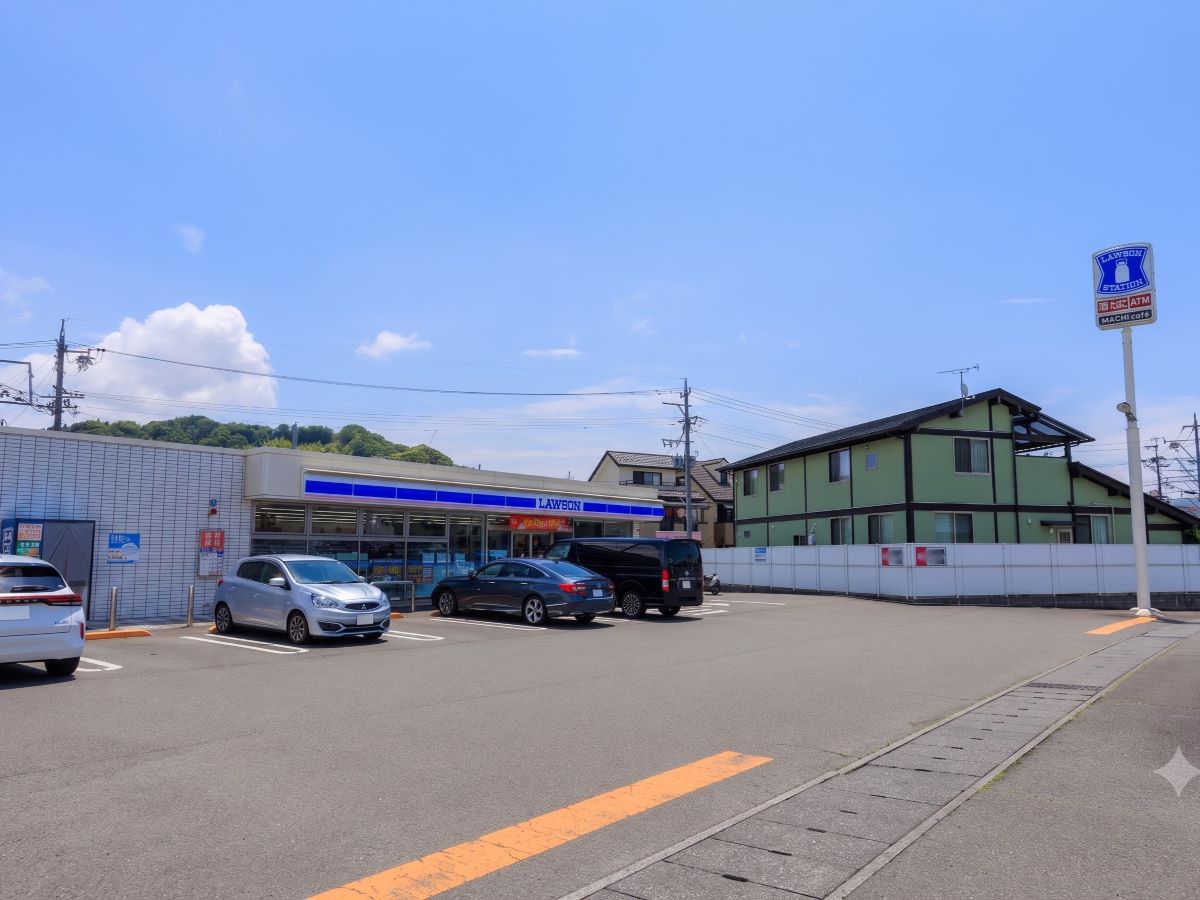 ローソン静岡新伝馬二丁目店まで約220m（徒歩3分）　最寄りのコンビニです。
朝食やちょっとした日用品のお買い物に便利です！