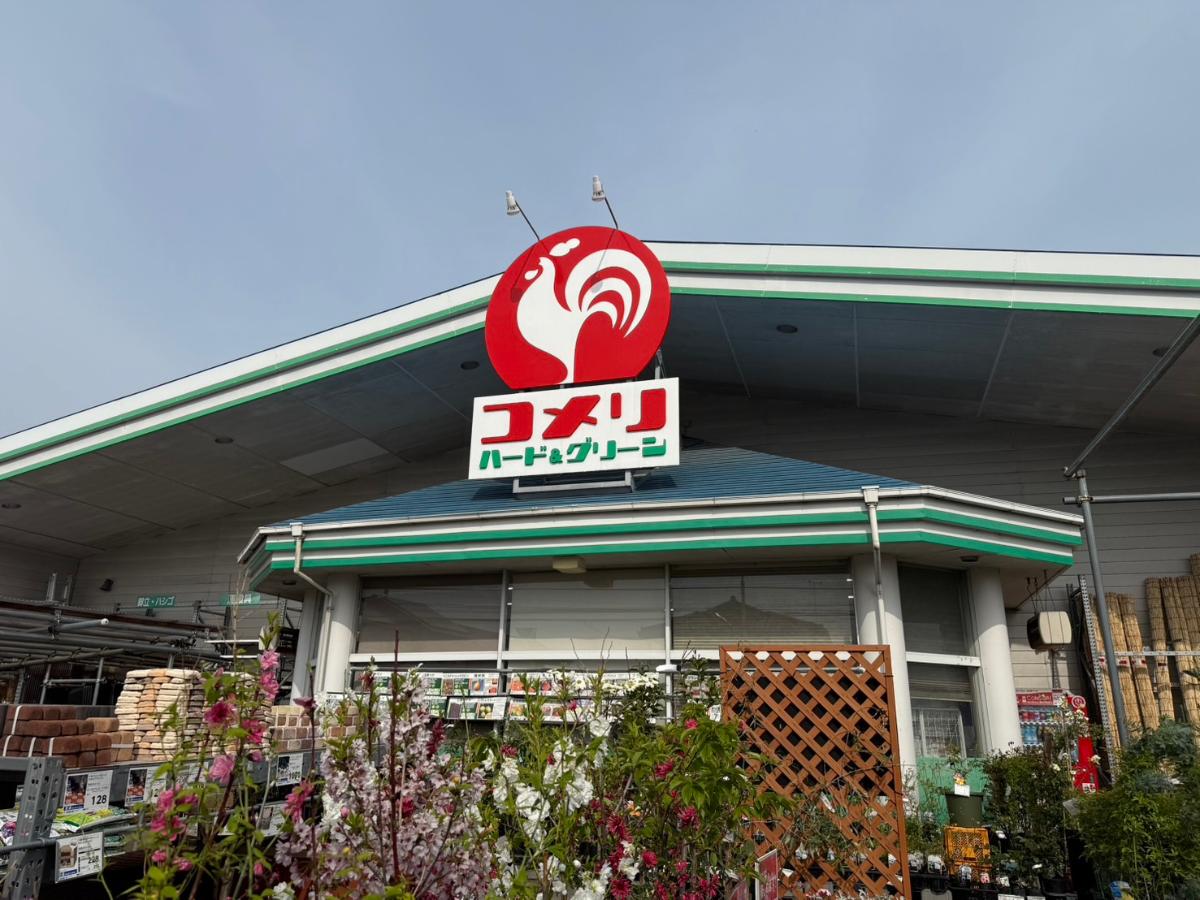 コメリハード＆グリーン都賀店まで約210m（徒歩3分／車で約2分）　朝9時から夜19時30分まで営業。
お庭のグッズが揃います♪