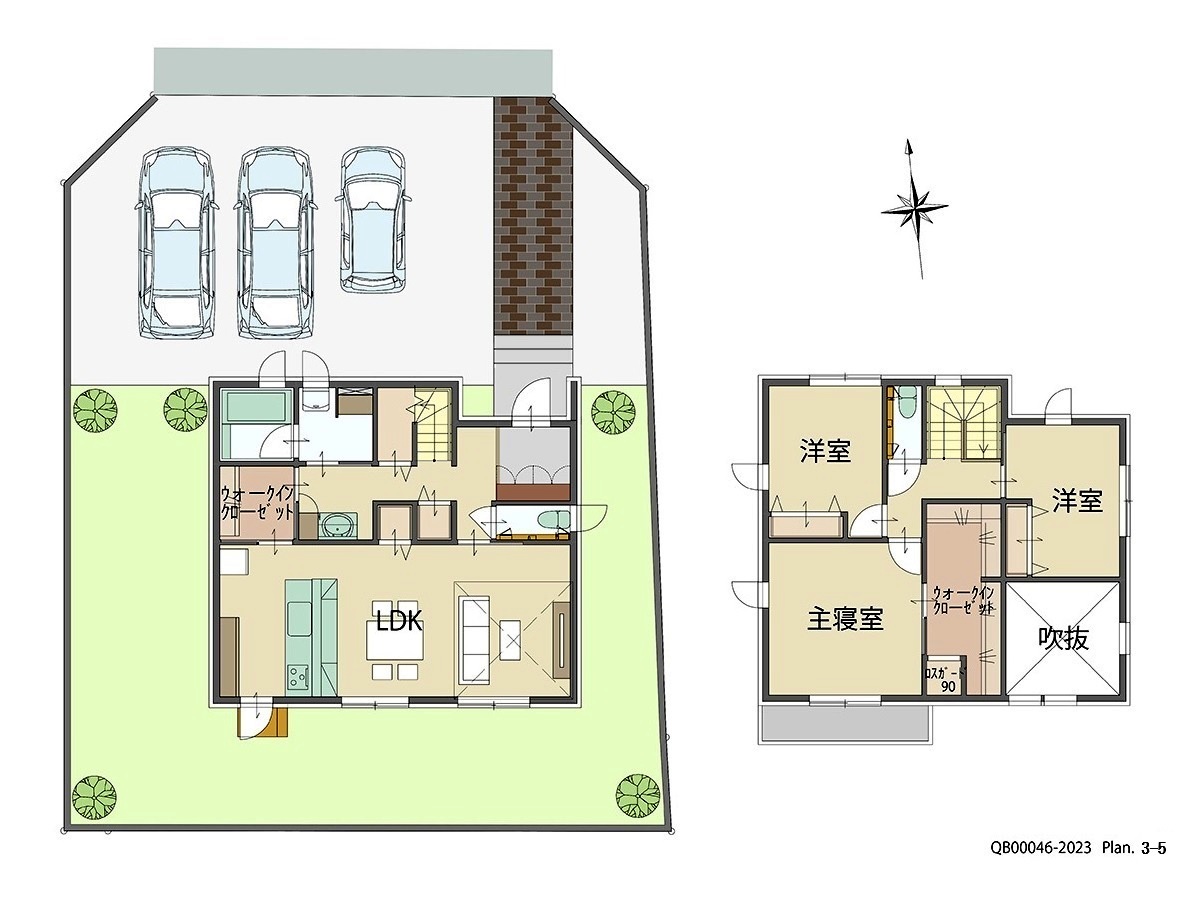 イイコトテラス野々島 戸建 区画番号No.3 間取り図