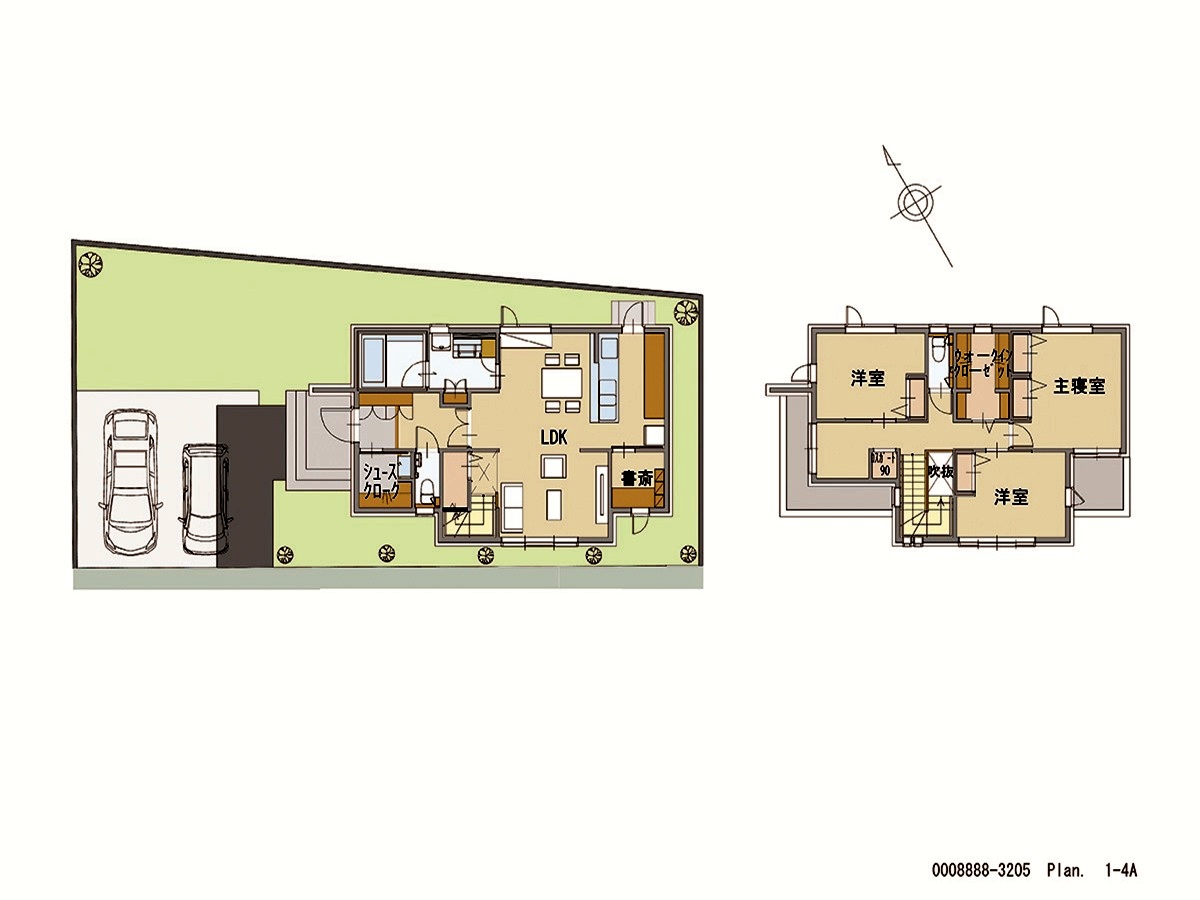 鳥取市浜坂６丁目 モデルハウス 区画番号No.23号地 間取り図
