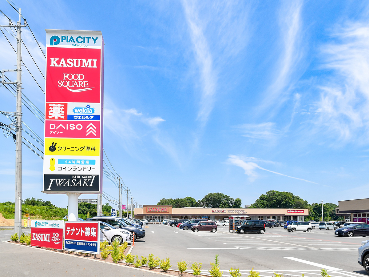 ピアシティ東海中央まで約2.6m～2.8m（車で約6分）　スーパーや100円ショップなど、複数の店舗があります。駐車場も広いです♪