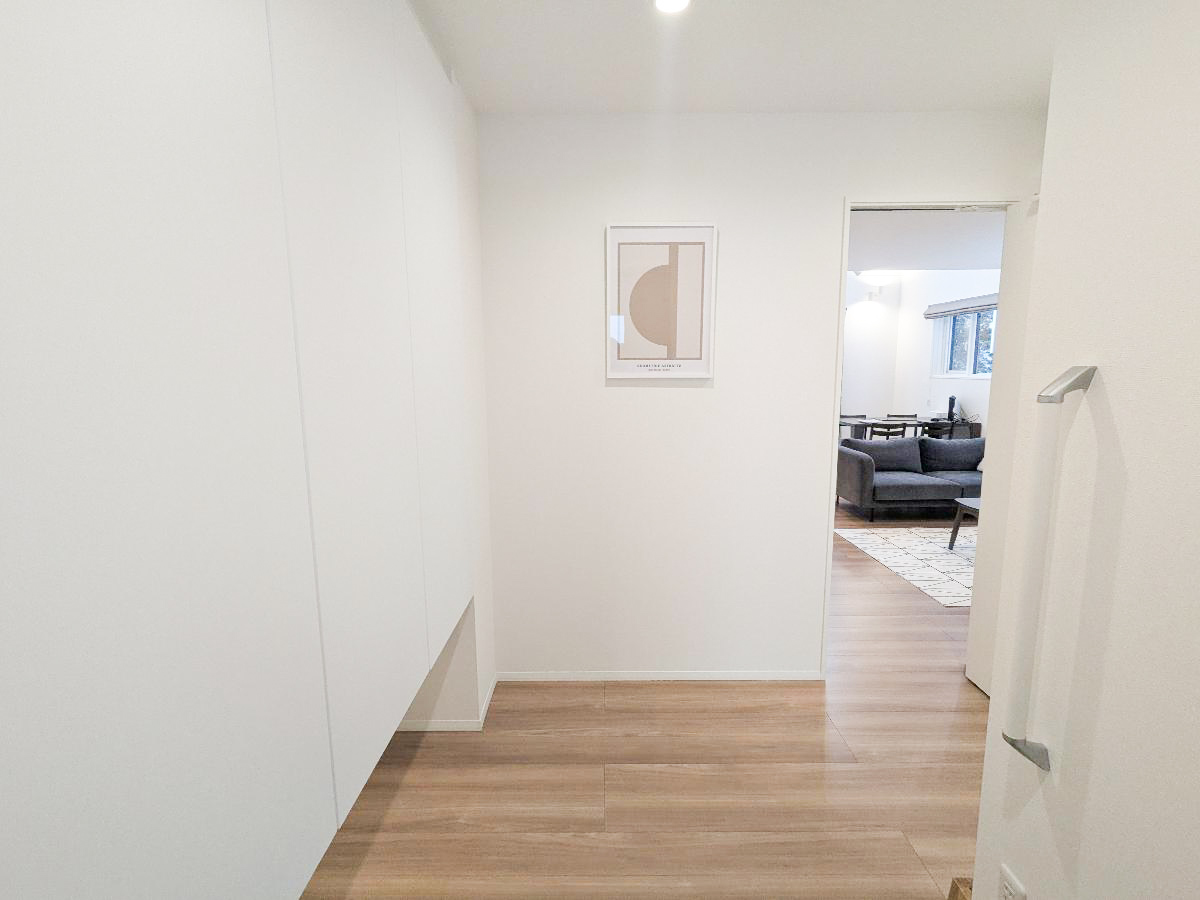札幌市北区北２６条西１５丁目 モデルハウス 区画番号No.2 大容量のシューズボックスがあり、靴の収納も安心です！