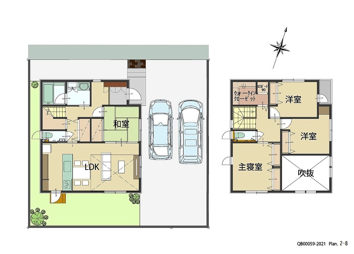 福山市神辺町道上 戸建 区画番号No.8 間取り図