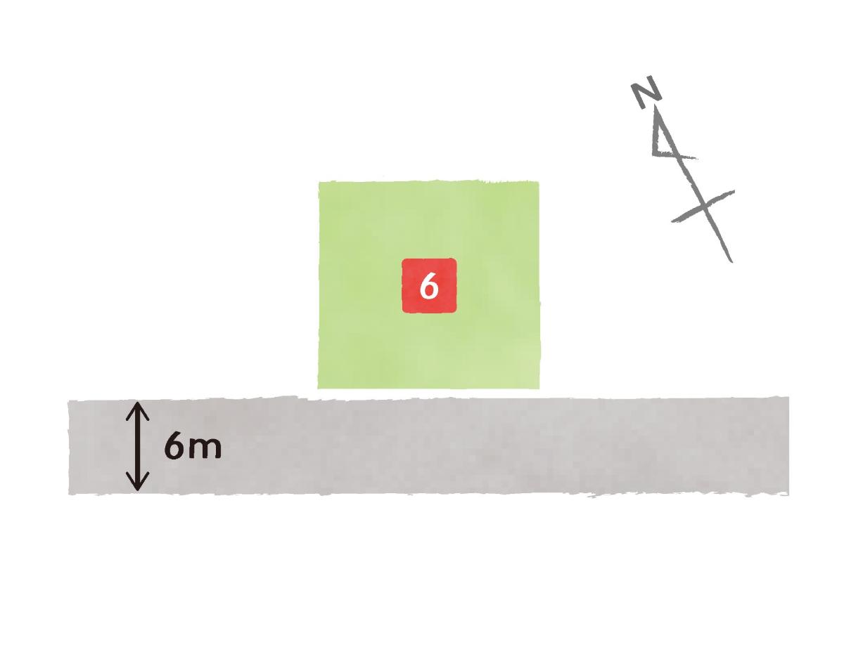 日当たりの良い南道路の区画です♪