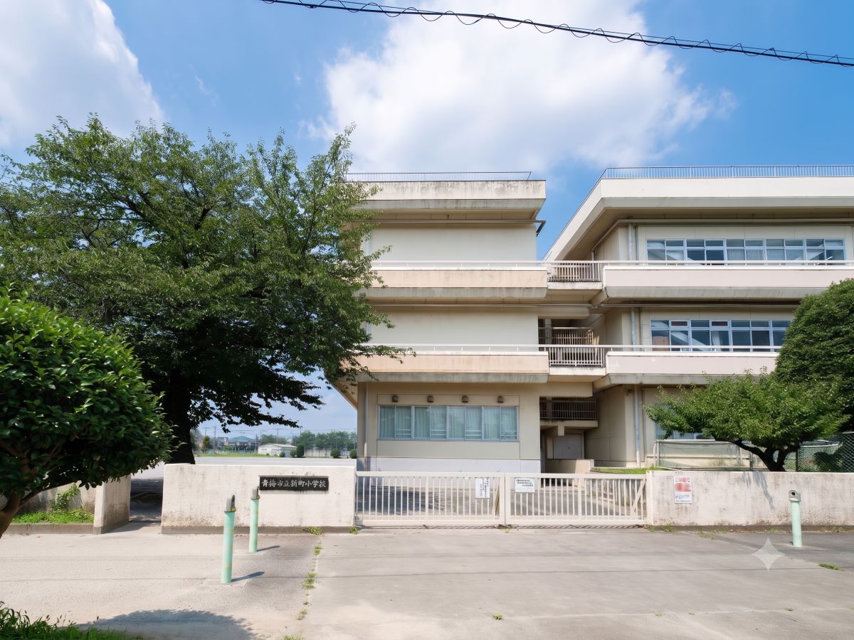 青梅市立新町小学校まで約660m～685m（徒歩9分）　この学校では、定期的な「たてわり班活動」を通して、自主性や思いやりの心を育んでいます。