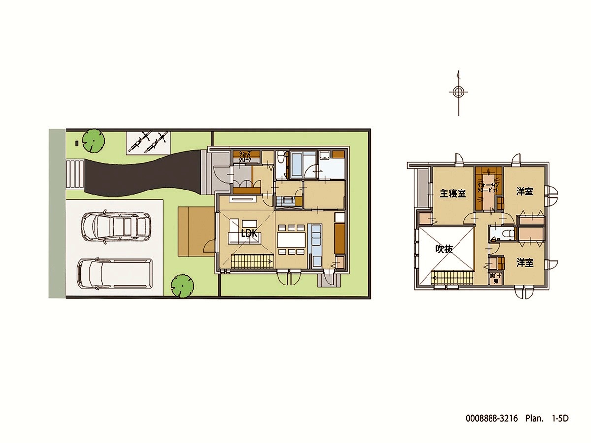 広陵町三吉 モデルハウス 区画番号No.宅地C 間取り図