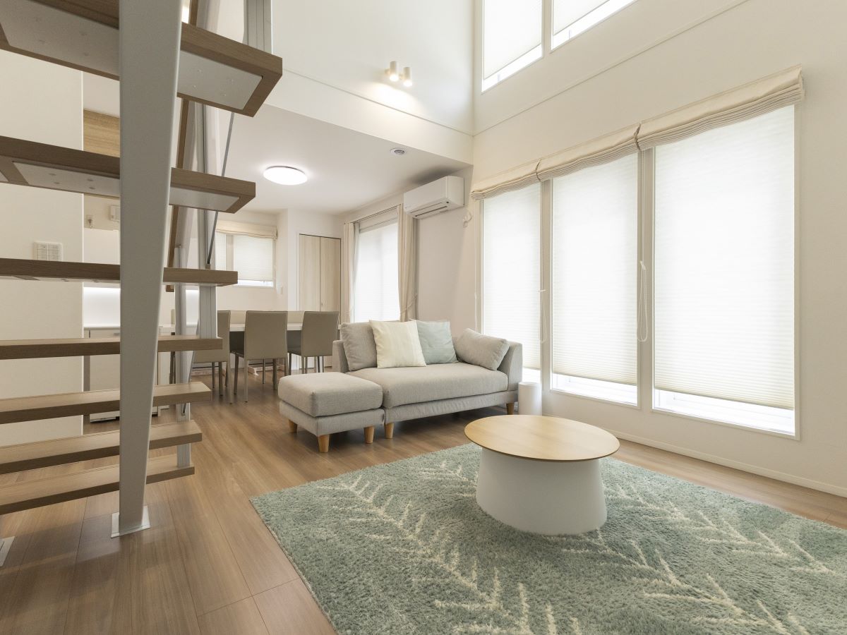 柳町分譲住宅 モデルハウス 区画番号No.1 家族の会話が飛び交いそうですね！19.67帖のLDKです。