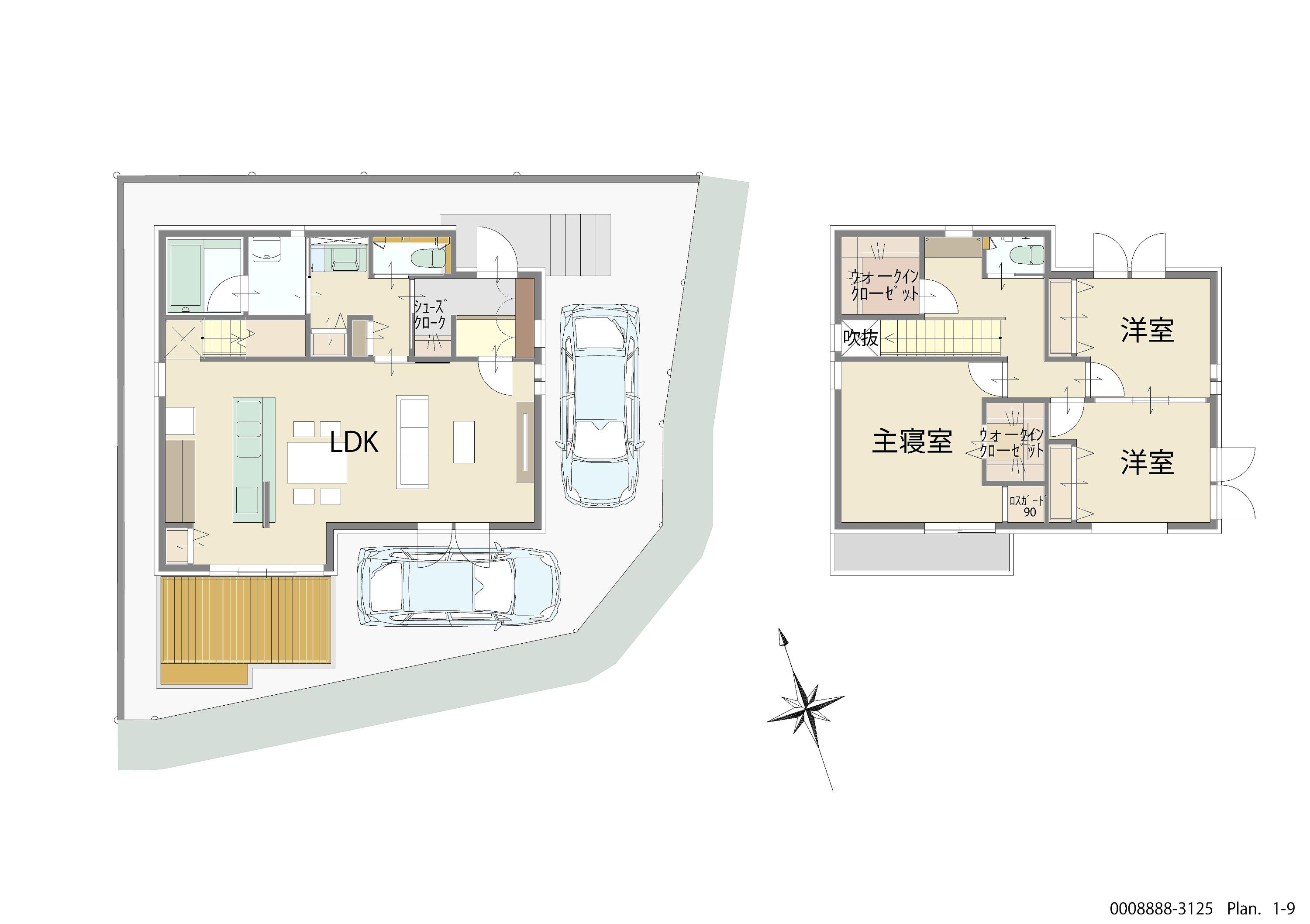 八王子丹木町分譲住宅 モデルハウス 区画番号No.1 間取り図