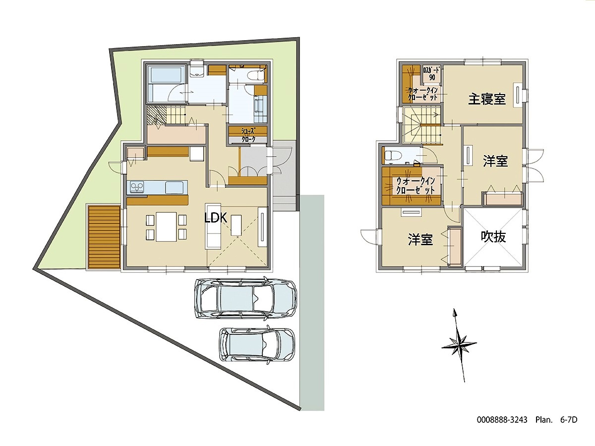 アイタウン第２期加古川町稲屋 モデルハウス 区画番号No.5 間取り図