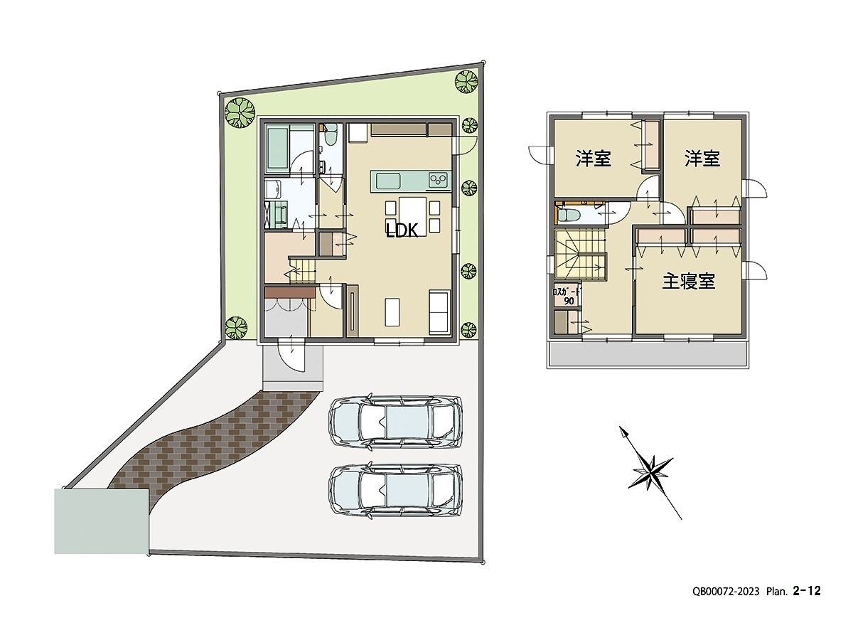 イイコトテラス福山川口町五丁目 戸建 区画番号No.3 間取り図
