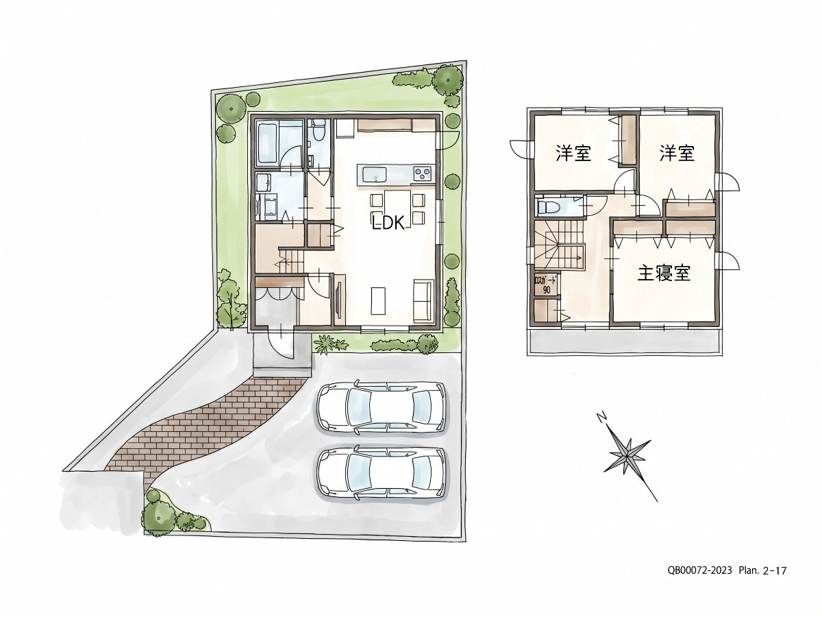イイコトテラス福山川口町五丁目 戸建 区画番号No.3 間取り図
